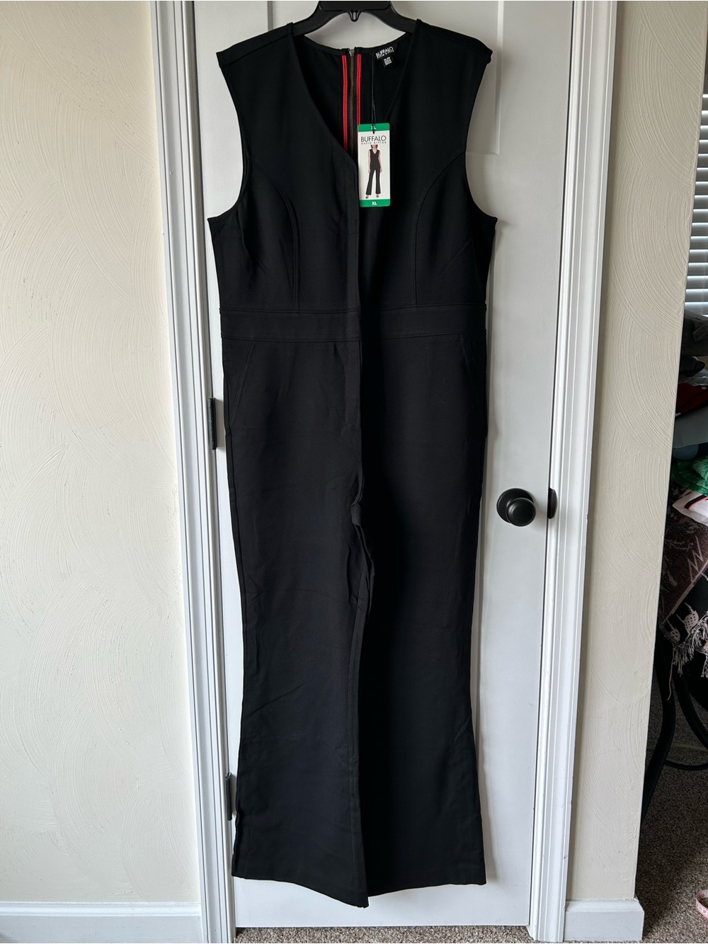 NWT - Buffalo David Bitton Black Sleeveless Wide-Leg Jumpsuit